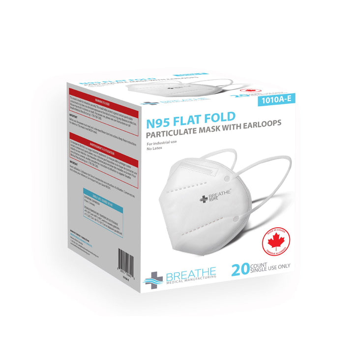 N95 Flat Fold Particulate Mask with Earloops